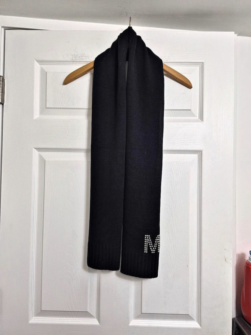 Michael Kors Dome Studded Knit Scarf Black